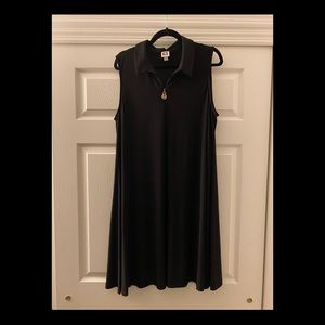 Anne Klein Casual A-Line Black Dress Size 14